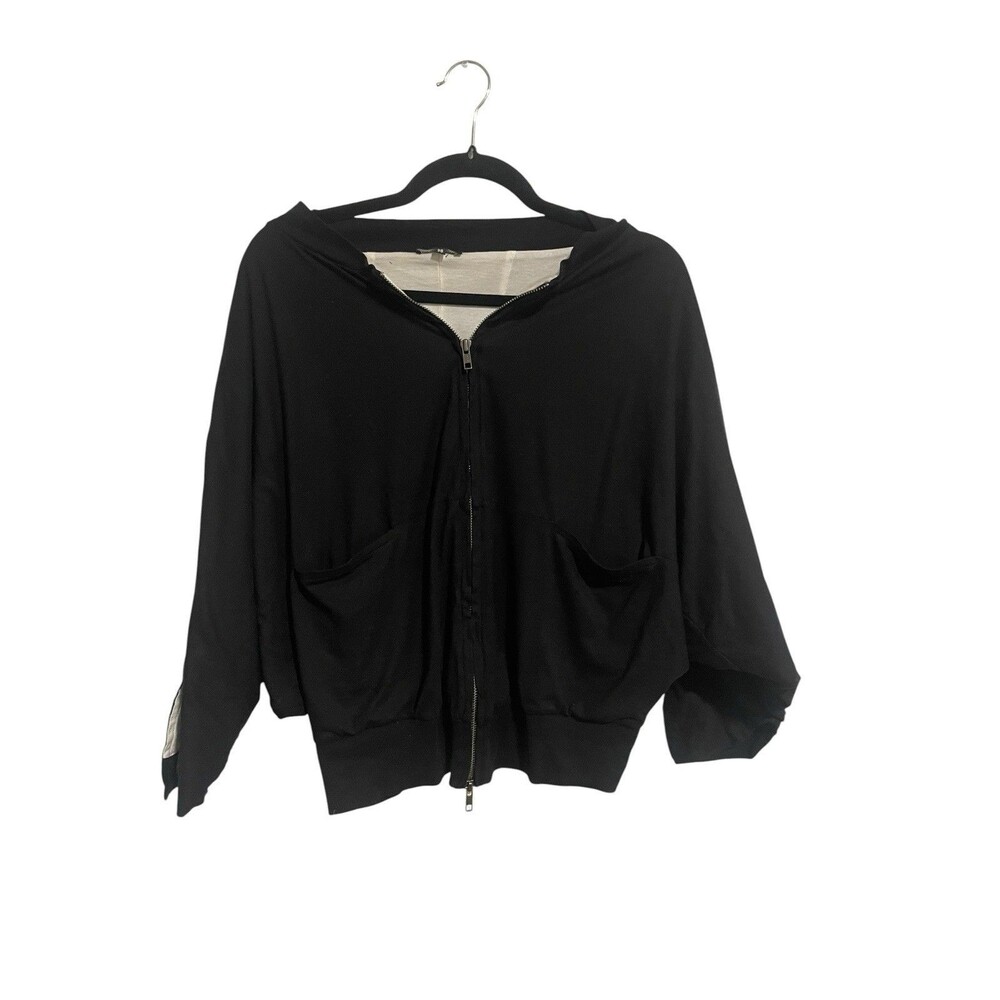 Ann Demeulemeester Women’s Bomber Avant-Garde  Zip Jacket Black Size 38